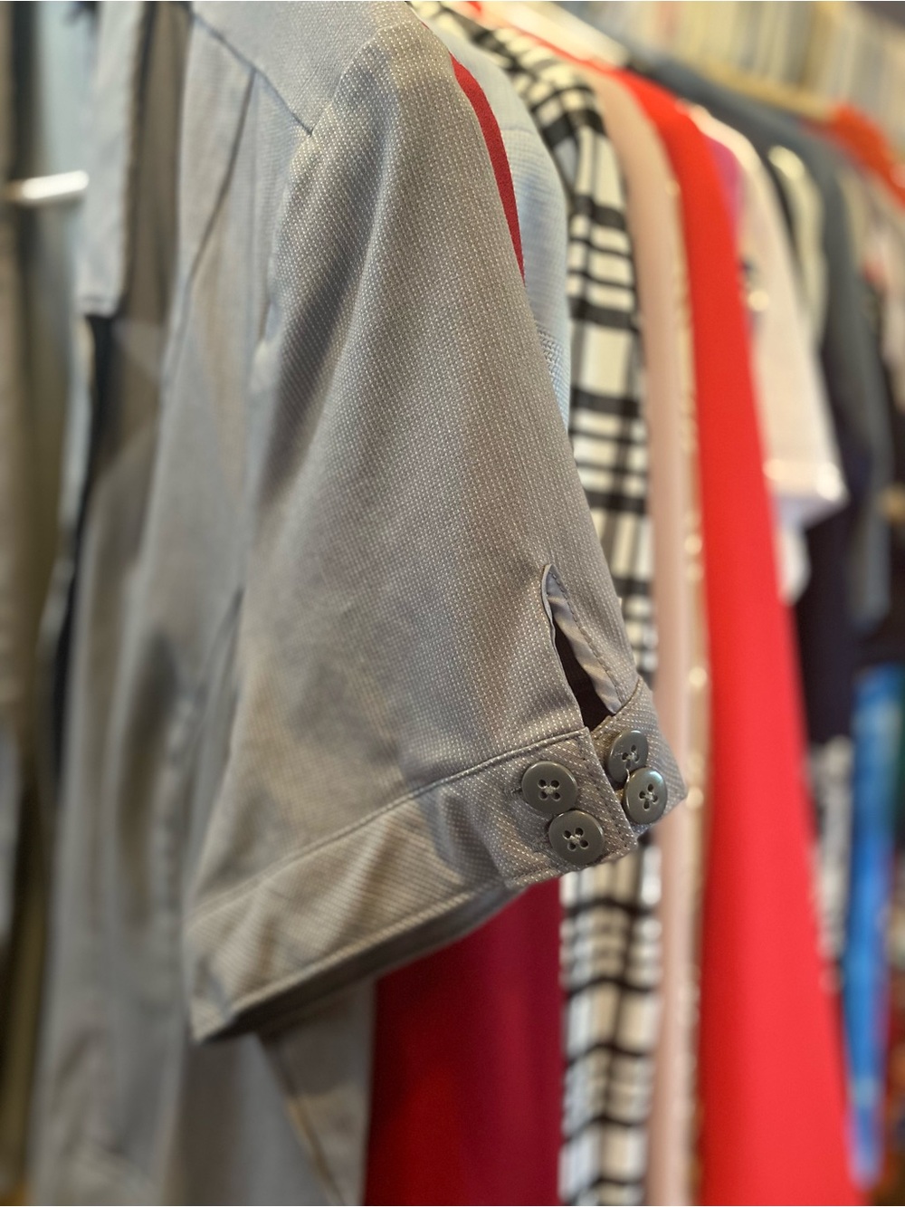 Reitmans Gray Short Sleeve Blazer Jacket - Picture 5 of 7